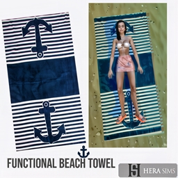 Anchor beach towel