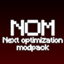 Next optimization modpack (NOM) logo