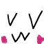 Pixel art totem (Anime girl) logo