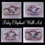 Cute Elephant Baby Wall Art logo