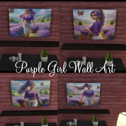 Purple Girl Canvas Wall Art logo