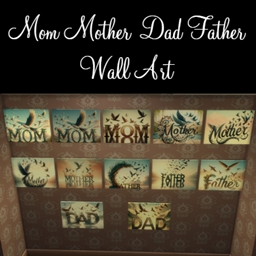Mom Mother Dad Father Canvas Wall Art logo