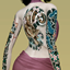 Tattoos arms back Queen Of Dragons logo