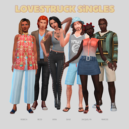 Lovestruck Singles | No CC Sims
