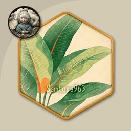 Plant Painting Hexagonal Frame #1 Sellable Samtuse963 logo
