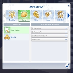Honor Student Aspirations By KiaraSims4Mods