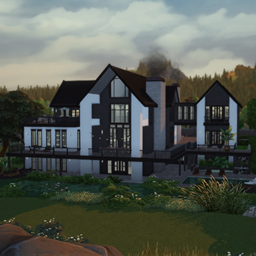 Family Lake House - no CC logo