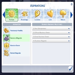 Business Magnate Aspirations By KiaraSims4Mods Spanish Translation