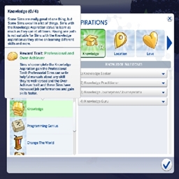 Knowledge Aspirations By KiaraSims4Mods Spanish Translation
