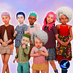 (MWS) Genetic Unnatural Hair Colours for Little Sims logo