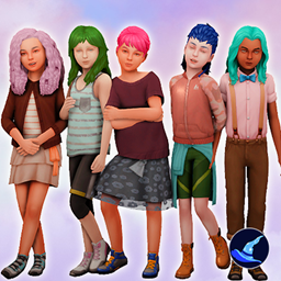 (W) Genetic Unnatural Hair Colours for Little Sims logo