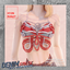Denim Y2K Butterfly Halter Crop Top logo