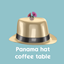 Panama hat coffee table logo