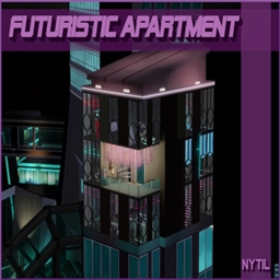 Futuristic apartment logo