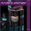Futuristic apartment logo