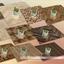 Wood mirrored floors logo