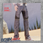 Knee Zipper Leather Patch Biker Denim Jeans logo