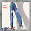 Classic Baggy Fit Ripped Denim Jeans logo
