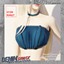 Retro Halter Neck Cut Out Denim Crop Top logo