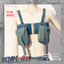Cargo Pockets Denim Crop Top logo