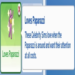 Loves Paparazzi Trait By KiaraSims4Mods Spanish Translation