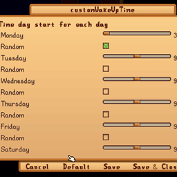 Custom Wake Up Time