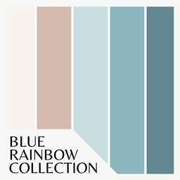 Blue Rainbows Wallpaper 09 (Plain)