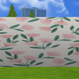 Cute Pink Flowers Mural