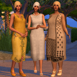 a 1920s summer dress+hat logo