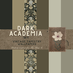 Sims4Luxury - Dark Academia 2024 - Vintage tapestry - Wallpapers logo