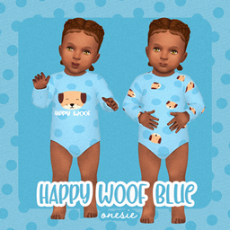Happy Woof Blue Onesie 2 Infant