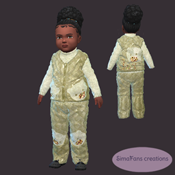 Toddler Bears Puffer Outfit by SimaFans