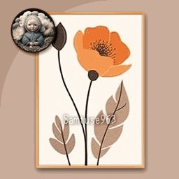 Abstract Flower Painting #7 Extra A Samtuse963