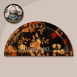 HQ Japanese Style Half Circle Dance Rug #3 Samtuse963