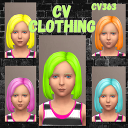 clothing cv363 child hair recolor ( base game compatible ) - The Sims 4 ...