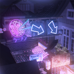 Cyberpunk Restaurant Neon Sign logo