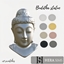 Minimal buddha statue logo