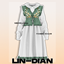 LIN-DIAN Forest style long skirt and ruffled vest suit logo