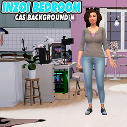 Simszoi bedroom CAS background by Jochi