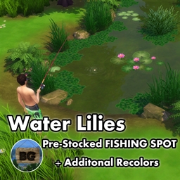 Water Lilies in Bloom - Fishing Spot ~ Animated logo