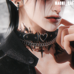 [Maoni_cat]Necklace No.9 heart-shaped Collar logo