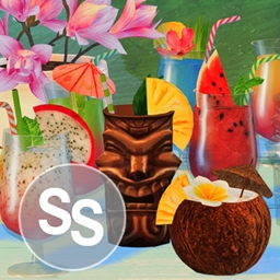 Tropical summer cocktails logo