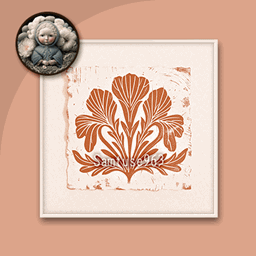 Minimalist Plant Square Painting #1 Samtuse963