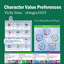 Character Value Custom Preferences | Chinese Translation
