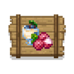 Kawaii World fruit logo