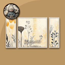 HQ Abstract Garden Triptych #1 Sellable Extra E Samtuse963 logo