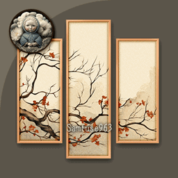 HQ Minimalist Tree Triptych #1 Sellable Extra B Samtuse963 logo