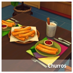 Churros personalized food by Oni Spanish translation