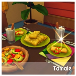Tamales customized food by Oni Spanish translation