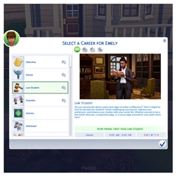 📢📰 Law Student Career [Active Career] 📚⚖️ by ellesimsworld — Spanish Translation ES ✨